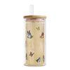 Luxe Glass Smoothie Tumbler | 430ml | Butterflies - Eugaia